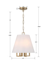 Crystorama Libby Langdon Westwood 4 Light Vibrant Gold Pendant
