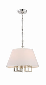 Crystorama Libby Langdon Westwood 5 Light Polished Nickel Pendant
