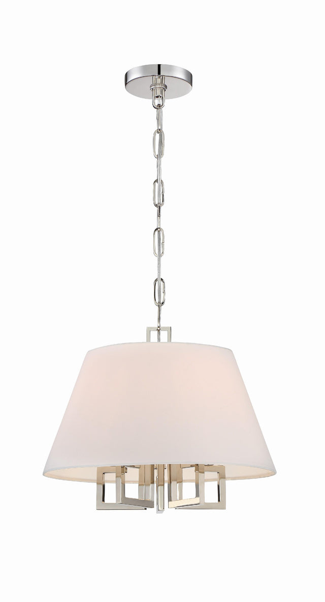 Crystorama Libby Langdon Westwood 5 Light Polished Nickel Pendant