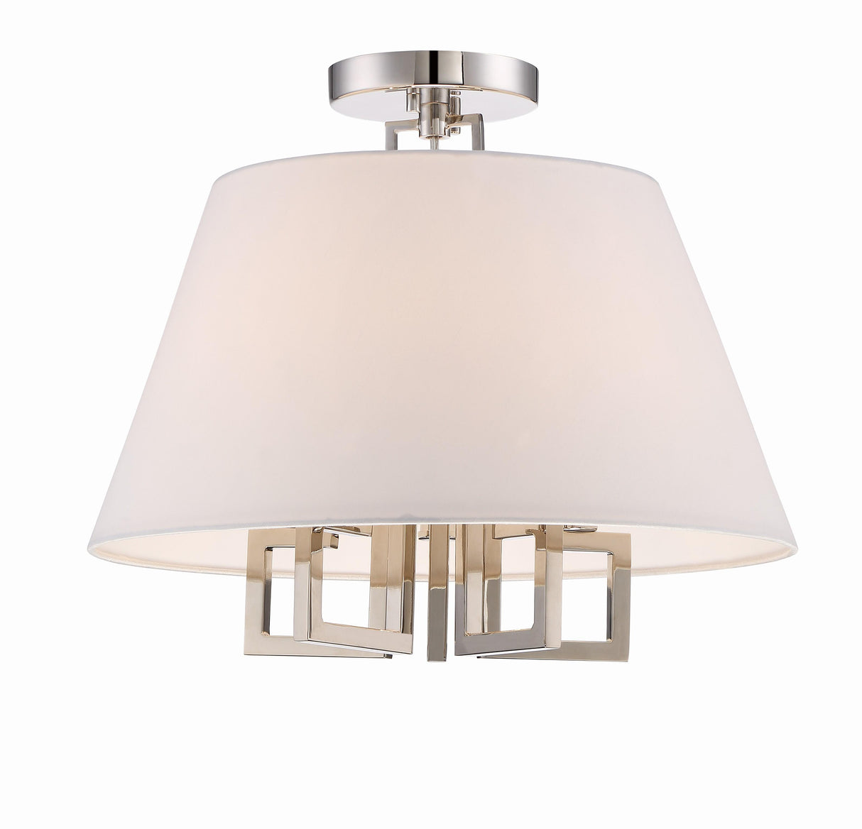 Crystorama Libby Langdon Westwood 5 Light Polished Nickel Semi Flush Mount