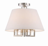 Crystorama Libby Langdon Westwood 5 Light Polished Nickel Semi Flush Mount