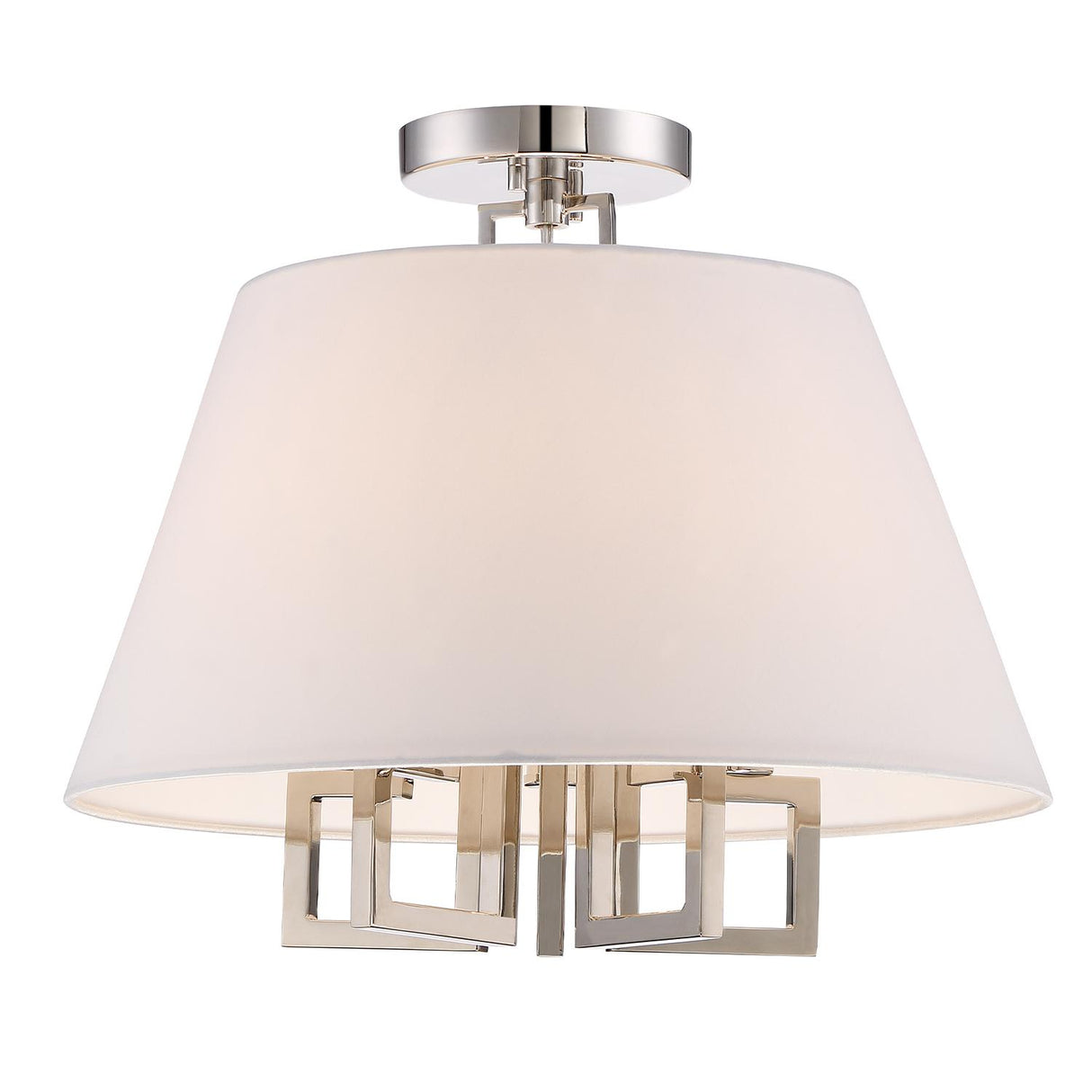 Crystorama Libby Langdon Westwood 5 Light Polished Nickel Semi Flush Mount