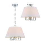 Crystorama Libby Langdon Westwood 5 Light Polished Nickel Semi Flush Mount