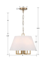 Crystorama Libby Langdon Westwood 5 Light Vibrant Gold Pendant