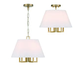 Crystorama Libby Langdon Westwood 5 Light Vibrant Gold Semi Flush Mount