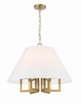 Crystorama Libby Langdon Westwood 6 Light Vibrant Gold Chandelier