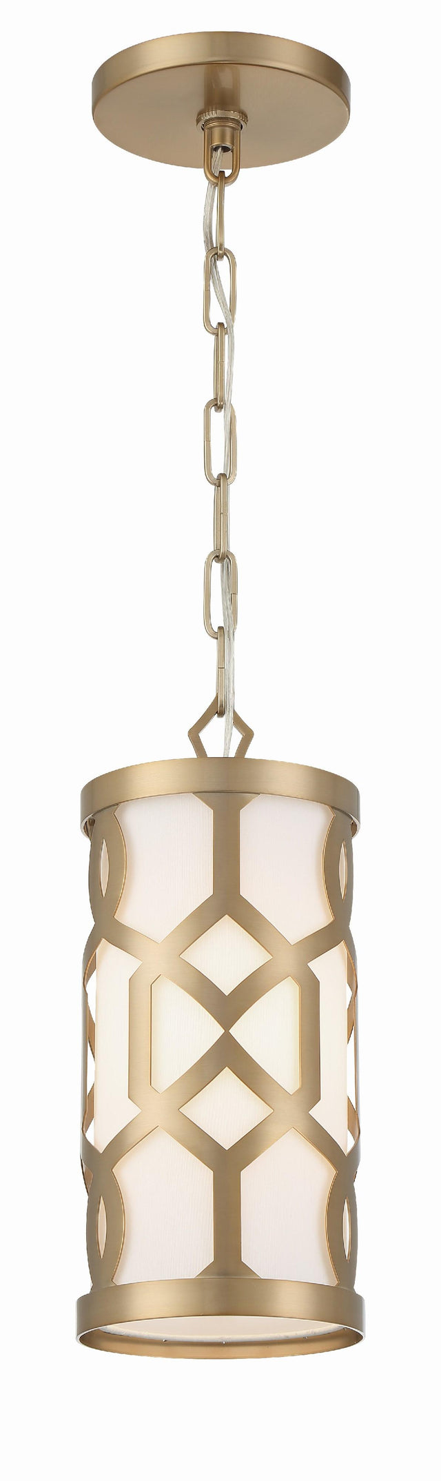 Crystorama Libby Langdon Jennings 1 Light Aged Brass Mini Pendant
