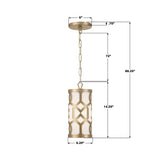 Crystorama Libby Langdon Jennings 1 Light Aged Brass Mini Pendant