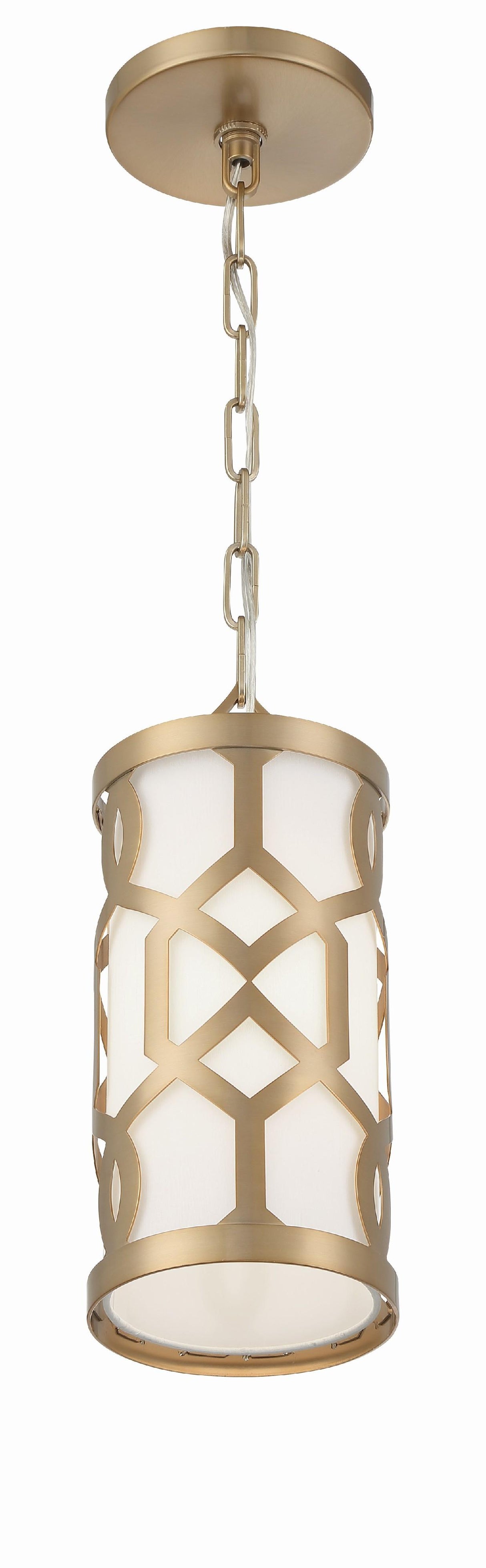 Crystorama Libby Langdon Jennings 1 Light Aged Brass Mini Pendant