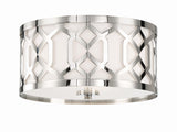 Crystorama Libby Langdon Jennings 3 Light Polished Nickel Flush Mount