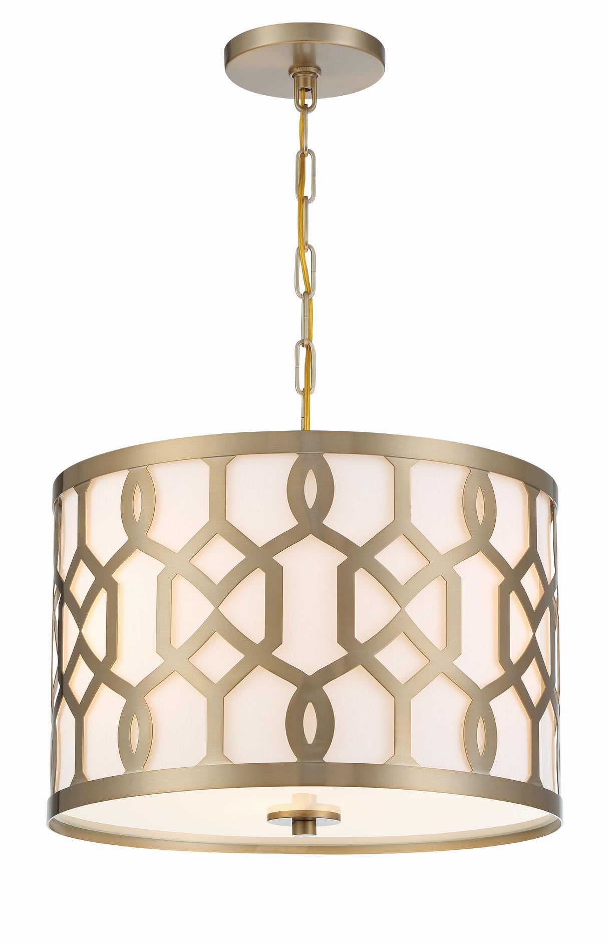Crystorama Libby Langdon Jennings 3 Light Aged Brass Pendant