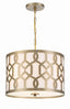 Crystorama Libby Langdon Jennings 3 Light Aged Brass Pendant