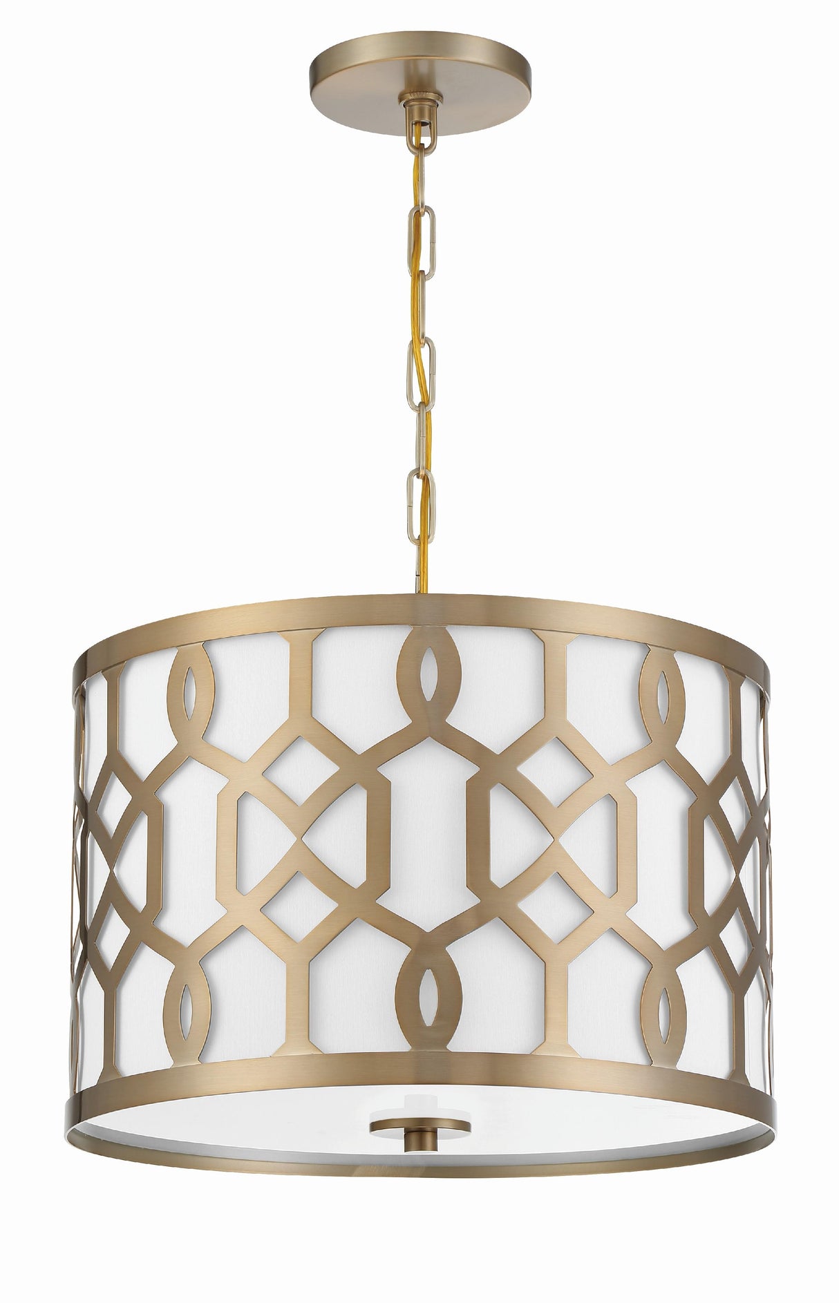 Crystorama Libby Langdon Jennings 3 Light Aged Brass Pendant