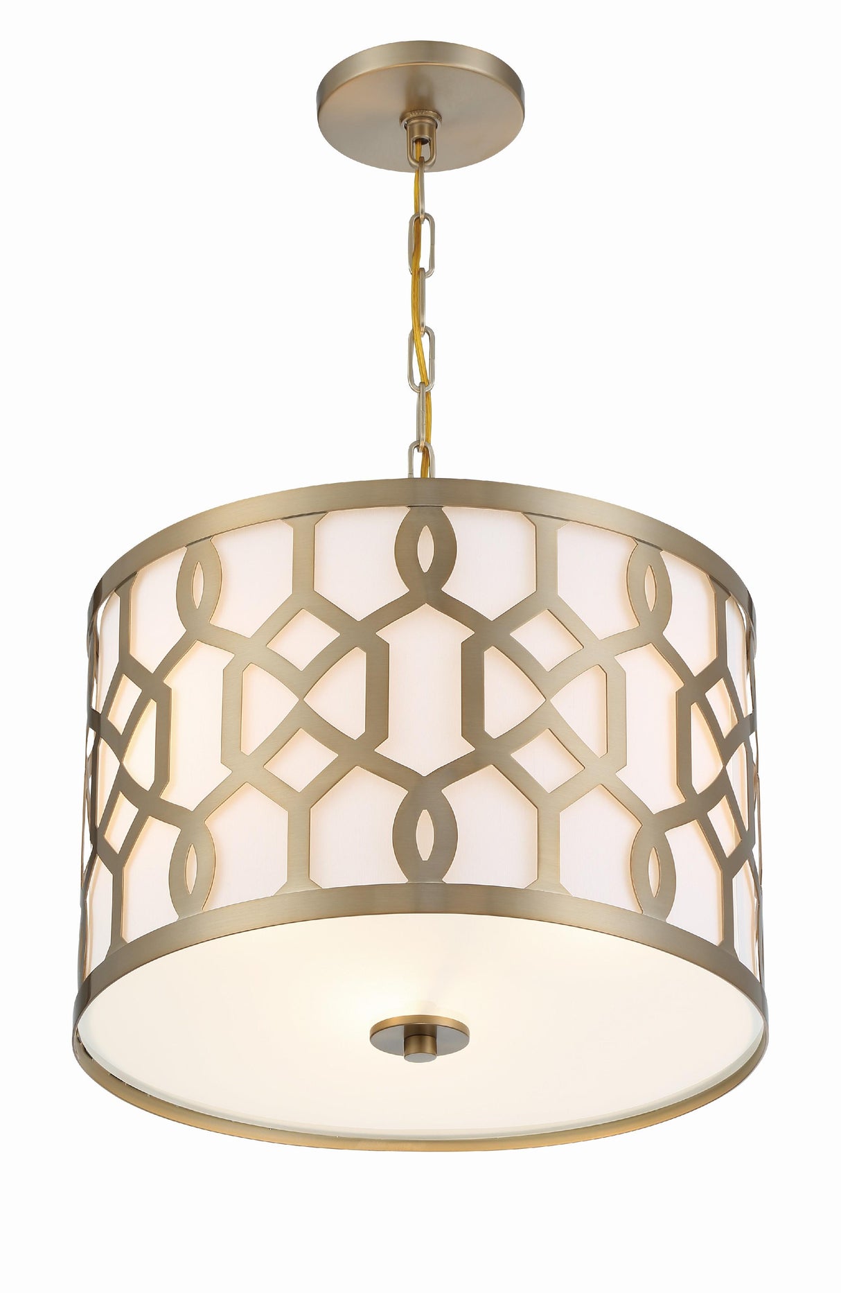 Crystorama Libby Langdon Jennings 3 Light Aged Brass Pendant