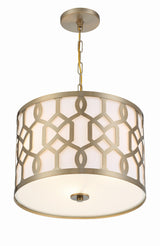 Crystorama Libby Langdon Jennings 3 Light Aged Brass Pendant