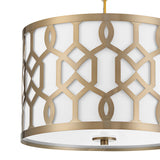 Crystorama Libby Langdon Jennings 3 Light Aged Brass Pendant