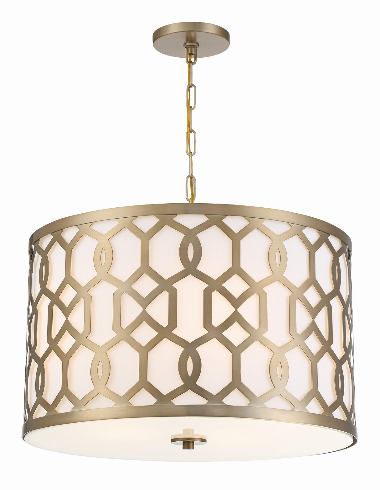 Crystorama Libby Langdon Jennings 5 Light Aged Brass Pendant