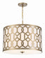 Crystorama Libby Langdon Jennings 5 Light Aged Brass Pendant