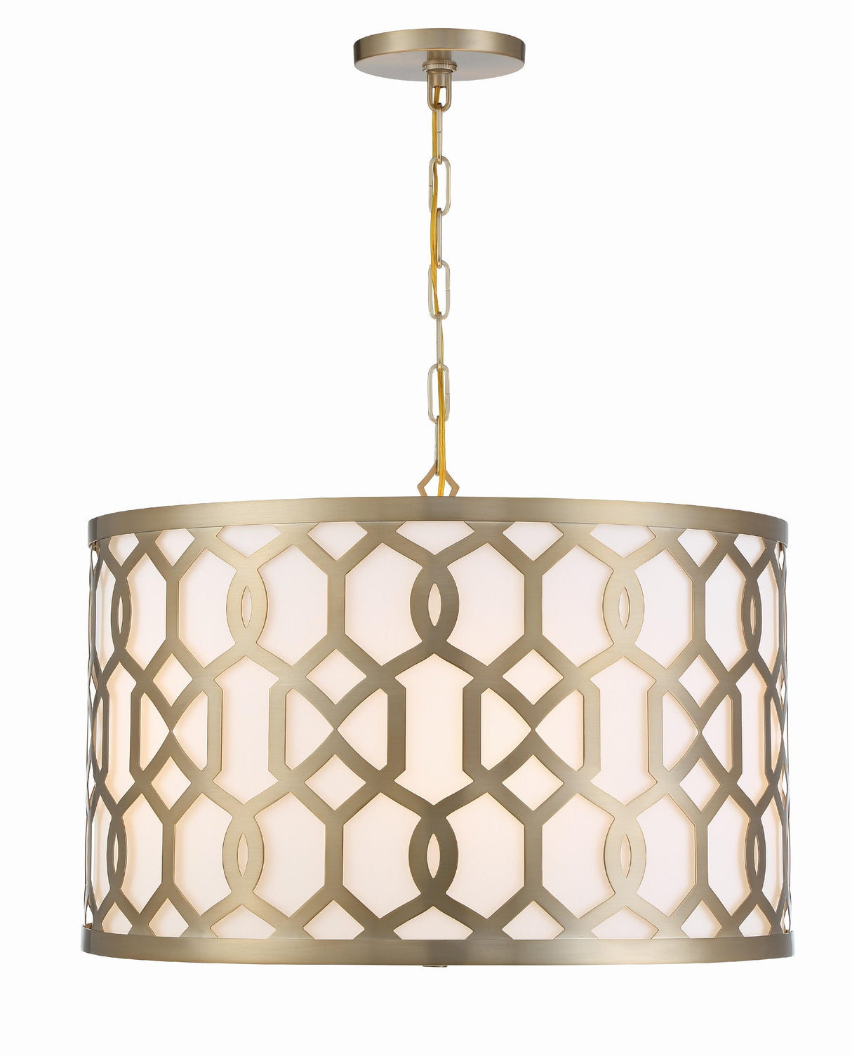 Crystorama Libby Langdon Jennings 5 Light Aged Brass Pendant