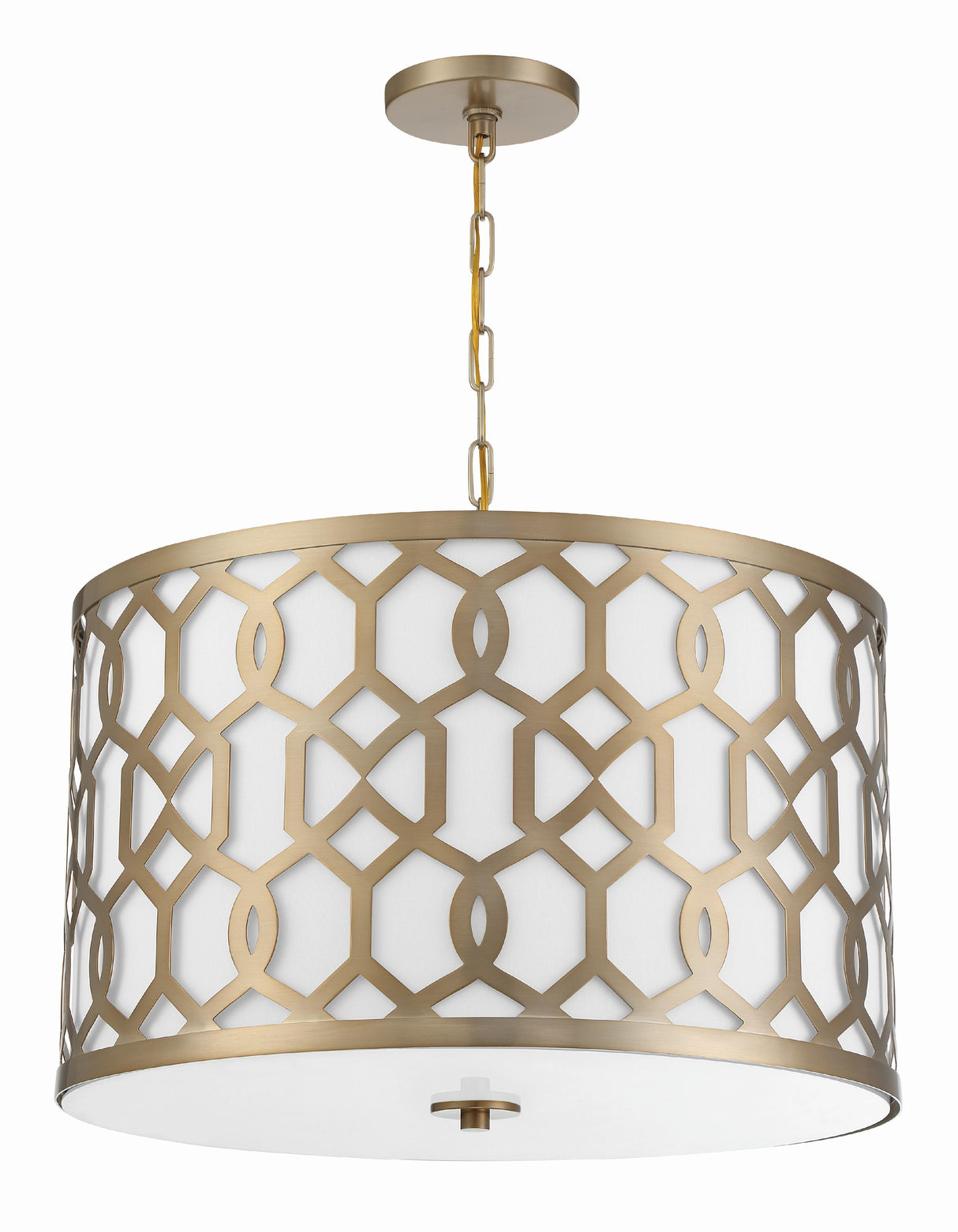 Crystorama Libby Langdon Jennings 5 Light Aged Brass Pendant