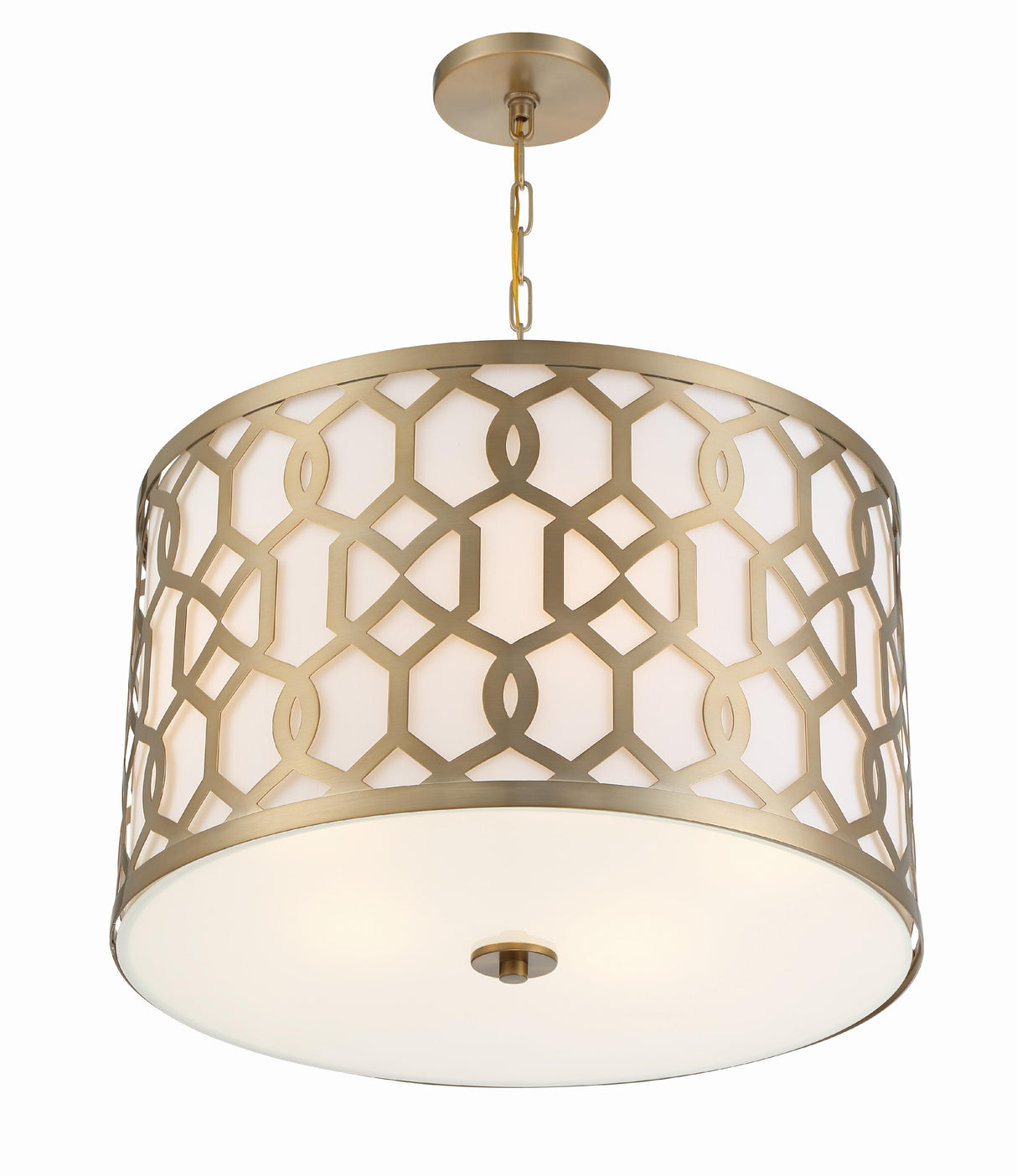 Crystorama Libby Langdon Jennings 5 Light Aged Brass Pendant