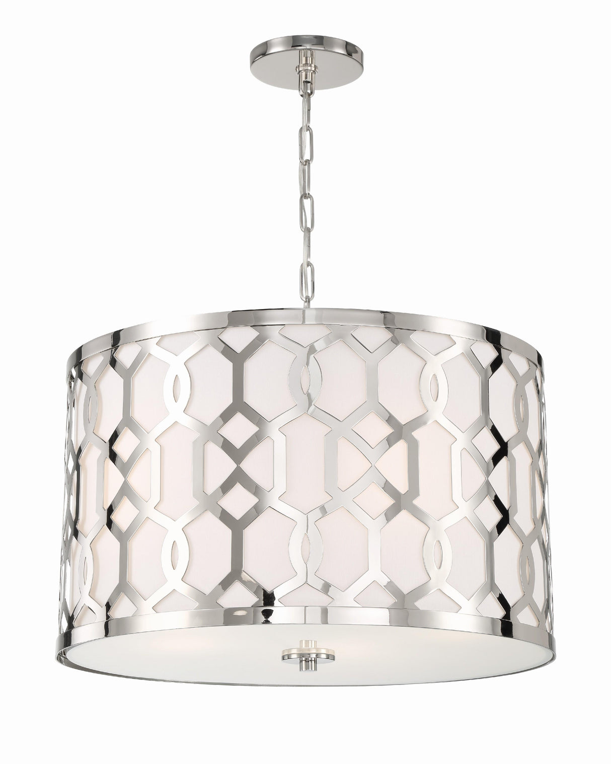 Crystorama Libby Langdon Jennings 5 Light Polished Nickel Pendant