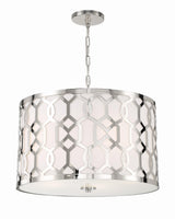 Crystorama Libby Langdon Jennings 5 Light Polished Nickel Pendant