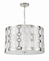Crystorama Libby Langdon Jennings 5 Light Polished Nickel Pendant