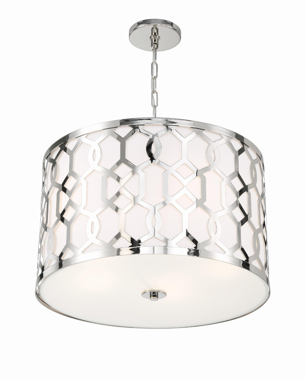 Crystorama Libby Langdon Jennings 5 Light Polished Nickel Pendant