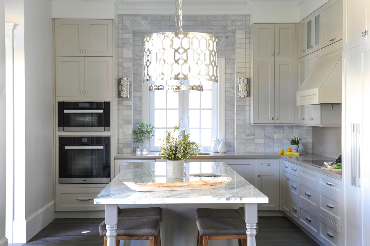 Crystorama Libby Langdon Jennings 5 Light Polished Nickel Pendant