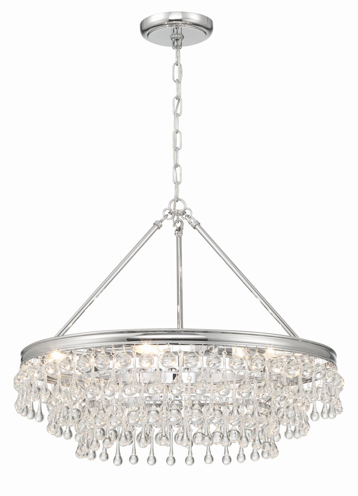 Crystorama Calypso 6 Light Polished Chrome Chandelier