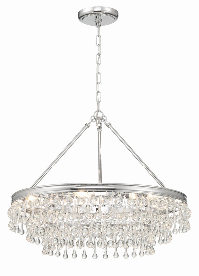 Crystorama Calypso 6 Light Polished Chrome Chandelier