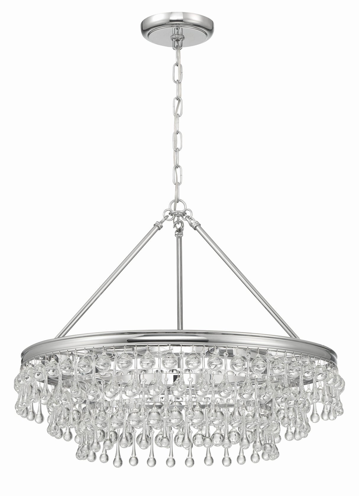 Crystorama Calypso 6 Light Polished Chrome Chandelier