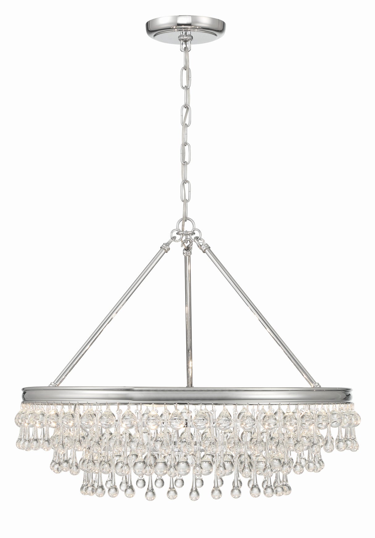 Crystorama Calypso 6 Light Polished Chrome Chandelier