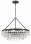 Crystorama Calypso 6 Light Matte Black Chandelier