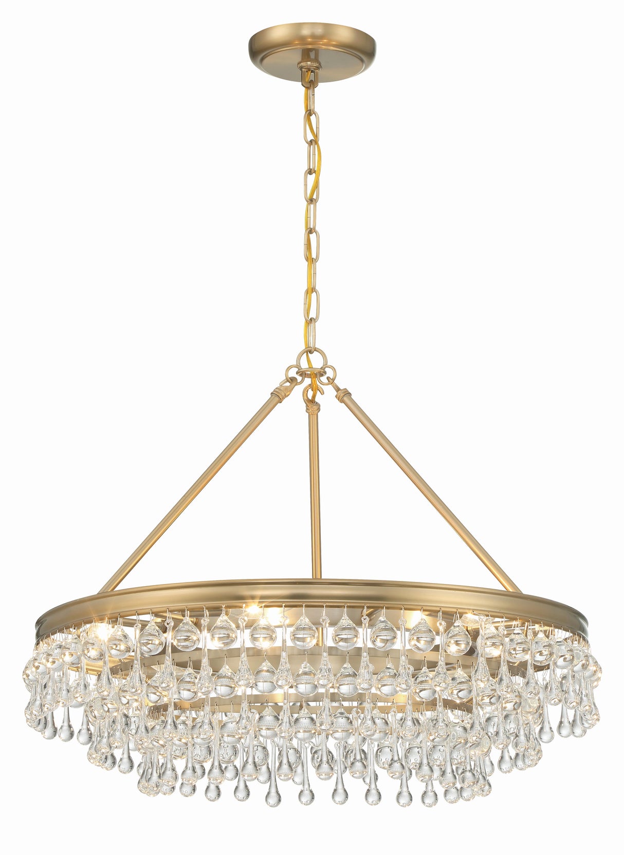 Crystorama Calypso 6 Light Vibrant Gold Chandelier