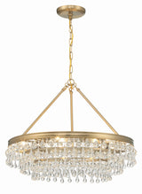 Crystorama Calypso 6 Light Vibrant Gold Chandelier