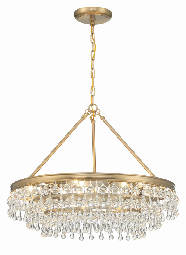Crystorama Calypso 6 Light Vibrant Gold Chandelier