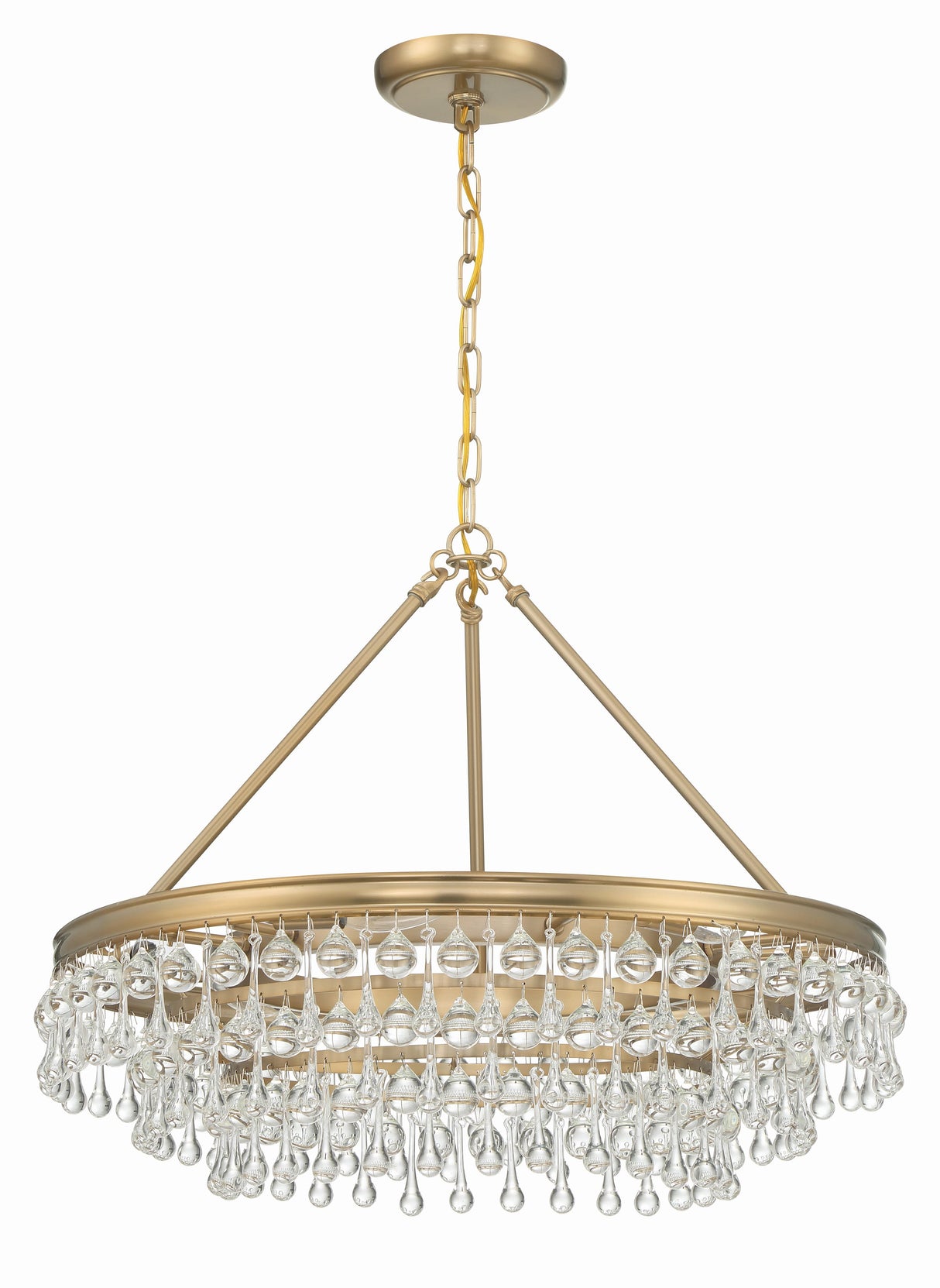 Crystorama Calypso 6 Light Vibrant Gold Chandelier