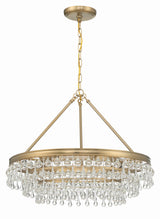 Crystorama Calypso 6 Light Vibrant Gold Chandelier