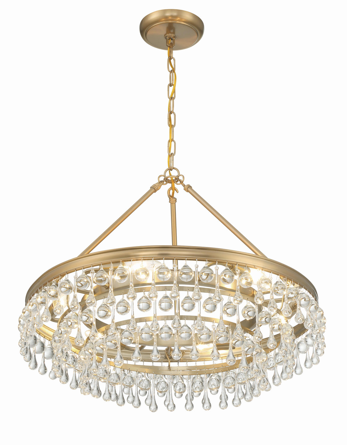 Crystorama Calypso 6 Light Vibrant Gold Chandelier