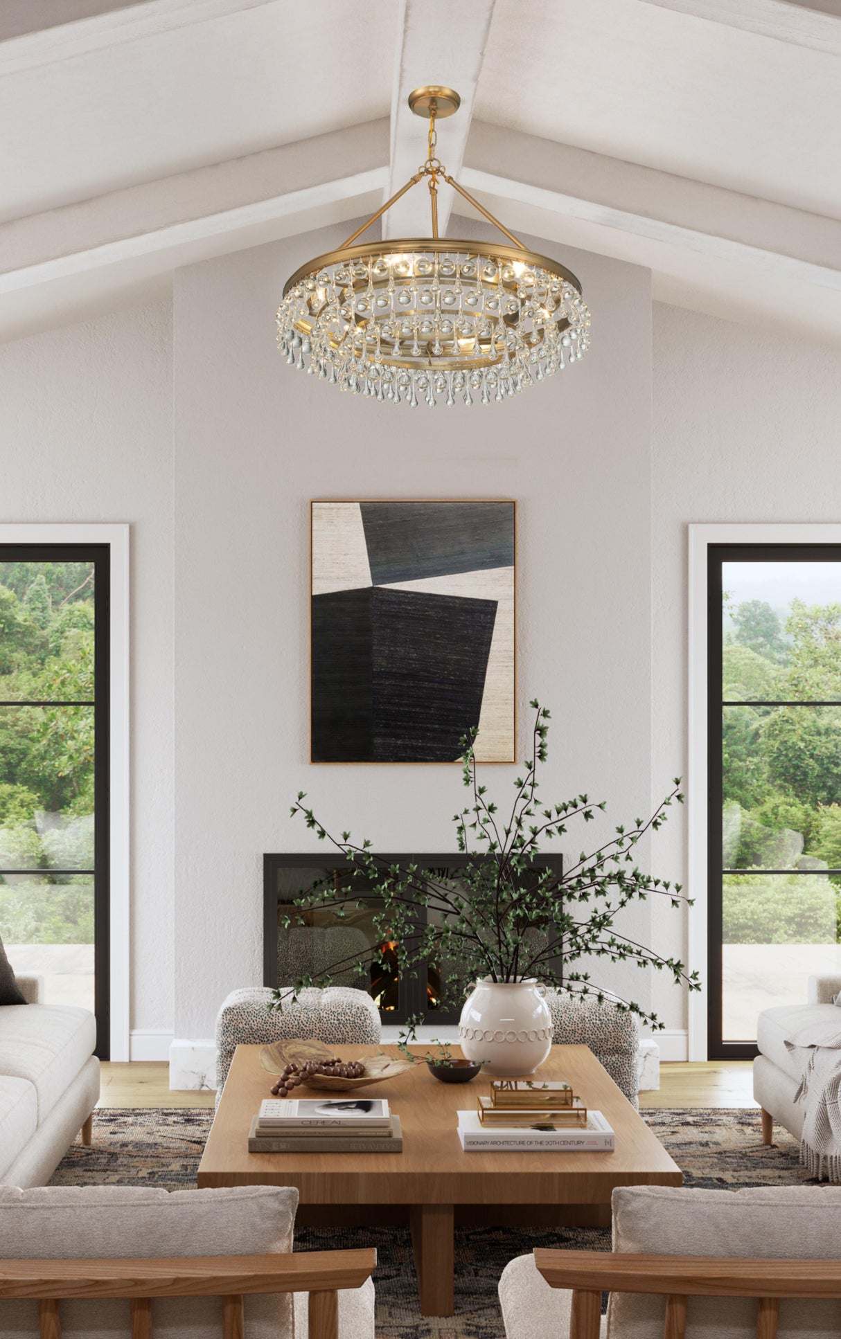 Crystorama Calypso 6 Light Vibrant Gold Chandelier