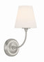 Crystorama Libby Langdon Sylvan 1 Light Brushed Nickel Sconce