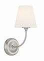 Crystorama Libby Langdon Sylvan 1 Light Brushed Nickel Sconce