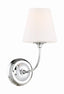 Crystorama Libby Langdon Sylvan 1 Light Polished Chrome Sconce