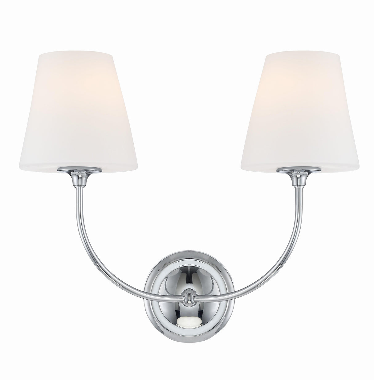 Crystorama Libby Langdon Sylvan 2 Light Polished Chrome Sconce