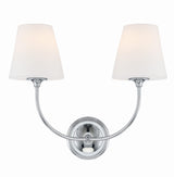 Crystorama Libby Langdon Sylvan 2 Light Polished Chrome Sconce