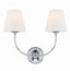 Crystorama Libby Langdon Sylvan 2 Light Polished Chrome Sconce