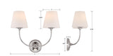 Crystorama Libby Langdon Sylvan 2 Light Polished Chrome Sconce