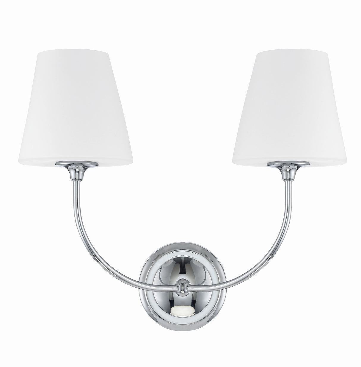 Crystorama Libby Langdon Sylvan 2 Light Polished Chrome Sconce
